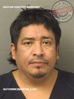 May be an image of text that says 'OUT-OF-COUNTYWP OUT-OF COUNTY WARRANT DALM BEA DALM NSORED NSORED BG SHOTS GUTIERREZMARTIN. LUIS'