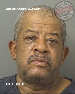 May be an image of text that says 'OUT-OF-COUNTYWARRANT COUNTY WARRANT ALM ALM BEA EENSORED HUG SHOTS KELLY,LESTER KELLY, LESTER'