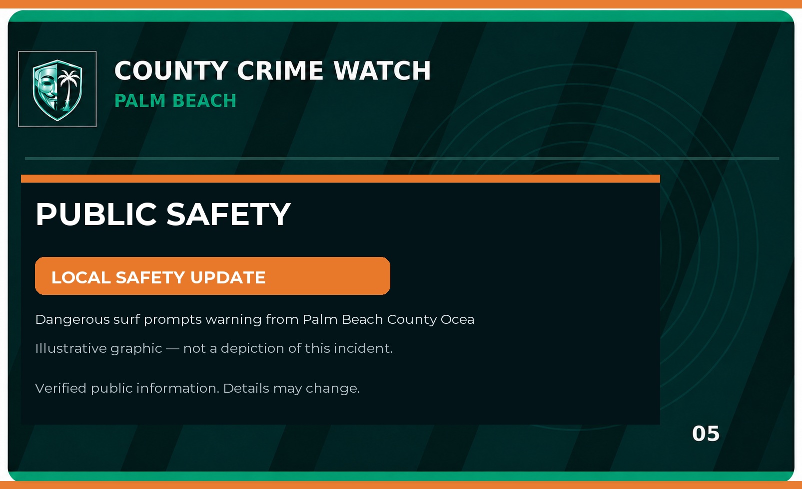 Palm Beach County Public Safety Update: Dangerous surf prompts warning from Palm Beach County Ocean Rescue